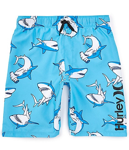 Hurley Big Boys 8-20 Character Toss Pull-On Pineapple Print Swim Shorts