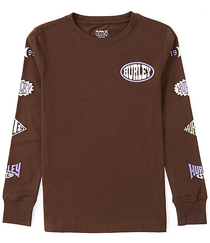 Hurley Big Boys 8-20 Long Sleeve Badge Graphic T-Shirt