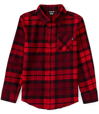 Hurley Big Boys 8-20 Long Sleeve Santa Cruz Flannel Shirt