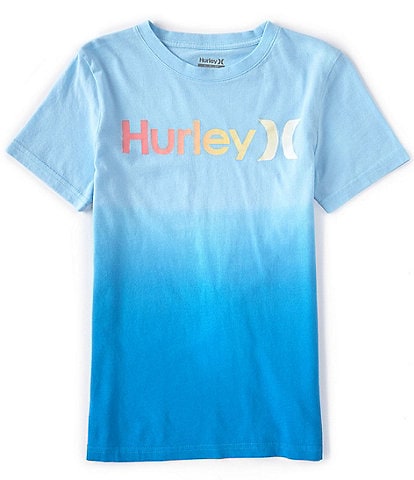 Hurley Big Boys 8-20 Short Sleeve Logo Graphic Dip-Dye T-Shirt