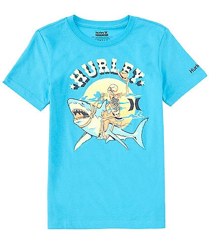 Hurley Big Boys 8-20 Short Sleeve Shark Wrangler T-Shirt