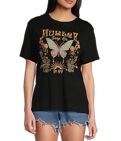Hurley Butterflies Graphic Girlfriend T-Shirt