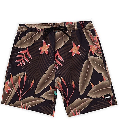 Hurley Cannonball Dark Tropical 17" Outseam Volley  Shorts