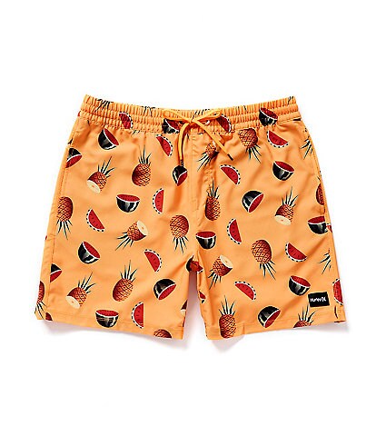 Hurley Cannonball Fruit Print 17#double; Outseam Volley Shorts