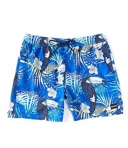 Hurley Cannonball Toucan Print 17#double; Outseam Volley Shorts