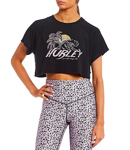 Hurley Dive Cropped Short Sleeve Graphic Tee