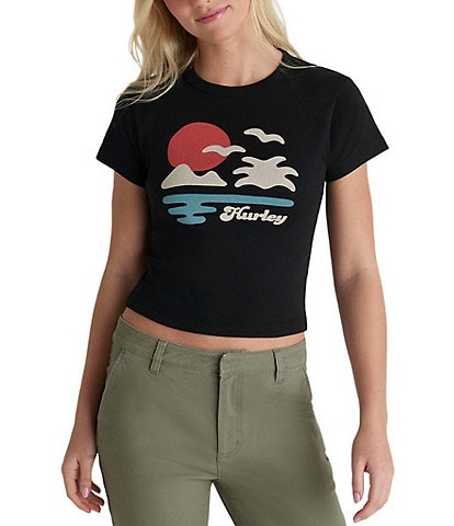 Hurley El Dorado Short Sleeve Baby Rib Knit T-Shirt