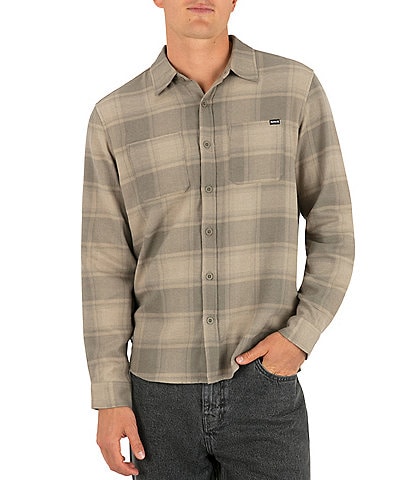 Hurley Eugene Plaid Twisted Yarn-Dyed-Flannel Shirt