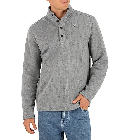 Hurley Fairmont Mock Neck Rib-Knit Polar Fleece Pullover