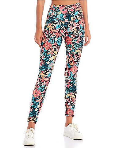 Hurley Coordinating Floral Pop High Rise Cropped Leggings