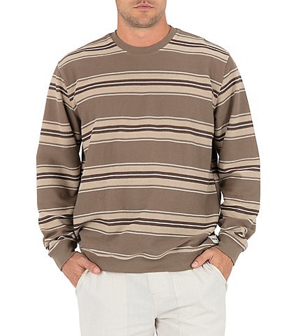Hurley Hacienda Long-Sleeve Striped Crew Pullover