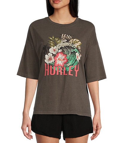 Hurley Highland Tropics Oversized Graphic T-Shirt
