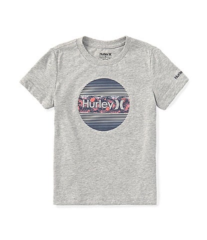 Hurley Little Boys 2T-7 Short Sleeve Americana Circle Graphic T-Shirt