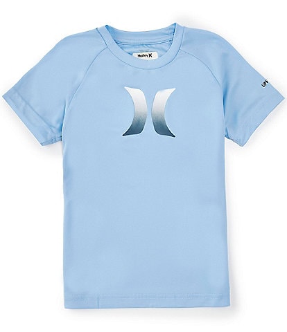 Hurley Little Boys 2T-4T Short Sleeve Ombre Logo UPF 50+ Shirt
