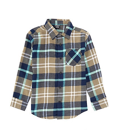 Hurley Little Boys 2T-7 Long Sleeve Santa Cruz Flannel Shirt