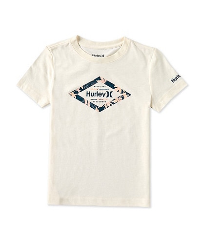 Hurley Little Boys 2T-7 Short Sleeve Floral Diamond T-Shirt