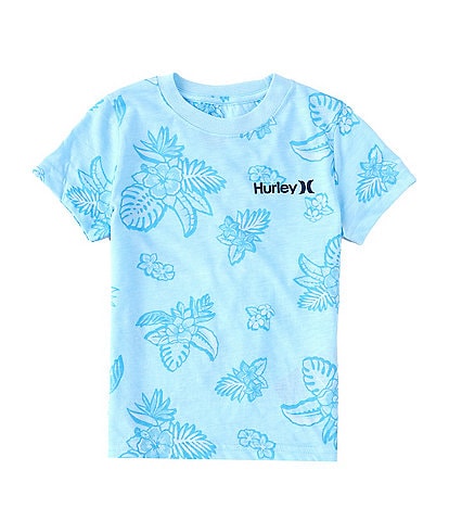 Hurley Little Boys 2T-7 Short Sleeve Mono Floral Tee