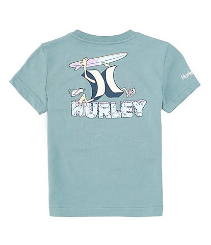 Hurley Little Boys 2T-7 Short Sleeve Surfs Up Mascot T-Shirt