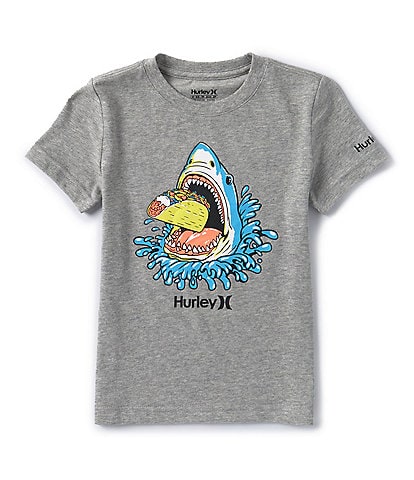 Hurley Little Boys 2T-7 Short Sleeve Taco Shark Graphic T-Shirt
