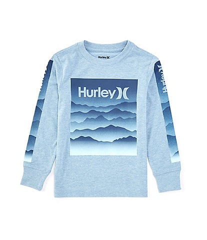 Hurley Little Boys 4-7 Long Sleeve Ascend Landscape T-Shirt