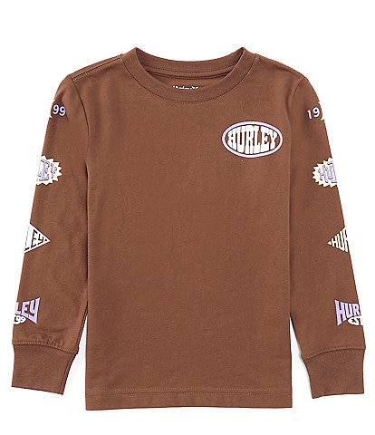 Hurley Little Boys 4-7 Long Sleeve Badge Graphic T-Shirt