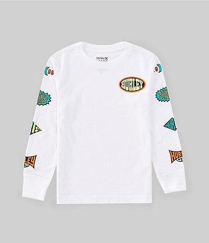 Hurley Little Boys 4-7 Long Sleeve Badge Graphic T-Shirt