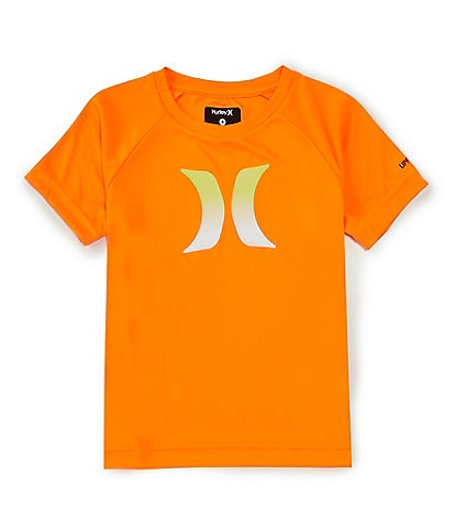 Hurley Little Boys 2T-7 Short-Sleeve Ombre-Logo UPF 50 Shirt