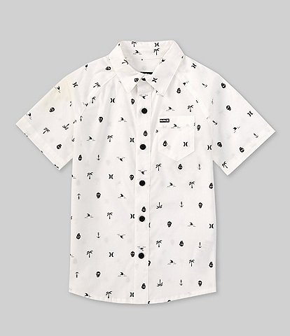 Hurley Little Boys 4-7 Short Sleeve Printed Woven Shirt