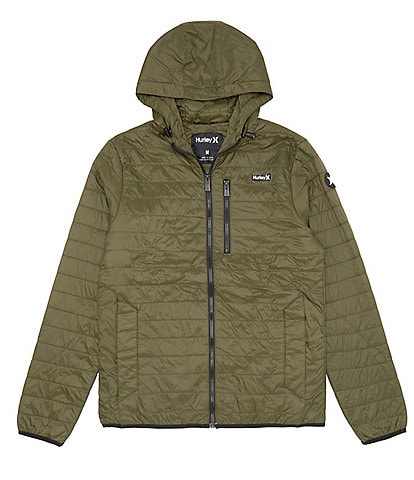 Hurley Long Sleeve Balsam Quilted Packable Hooded Puffer Jacket
