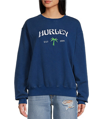Hurley Long Sleeve Boyfriend Fleece Sweatshirt