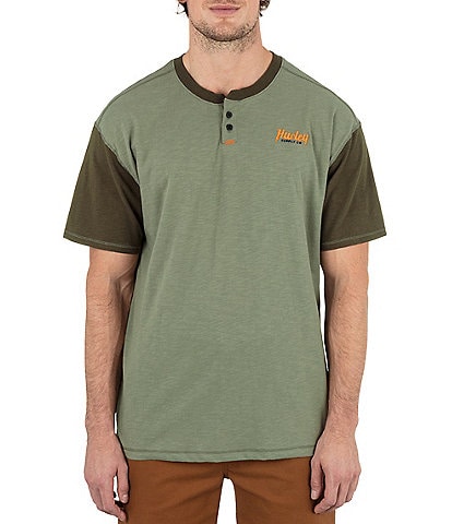 Hurley Merchant Short-Sleeve Color Block Slub Jersey T-Shirt