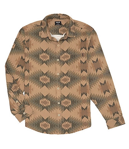Hurley Portland Long Sleeve Patterned Organic Flannel Shirt