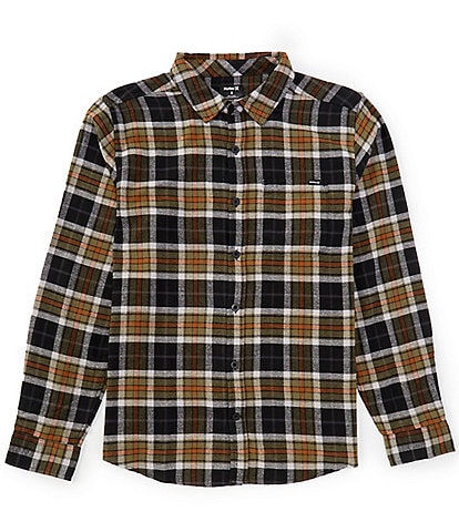 Hurley Portland Long Sleeve Plaid Organic Flannel Woven Shirt