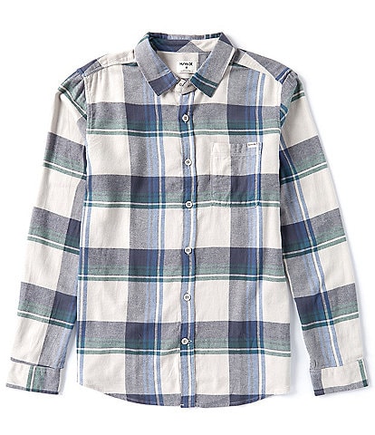 Hurley Portland Long Sleeve Plaid Organic Flannel Woven Shirt