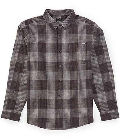 Hurley Portland Long Sleeve Plaid Organic Flannel Woven Shirt