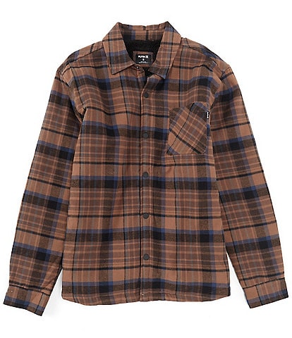 Hurley Portland Plaid Faux-Sherpa-Lined Flannel Shirt