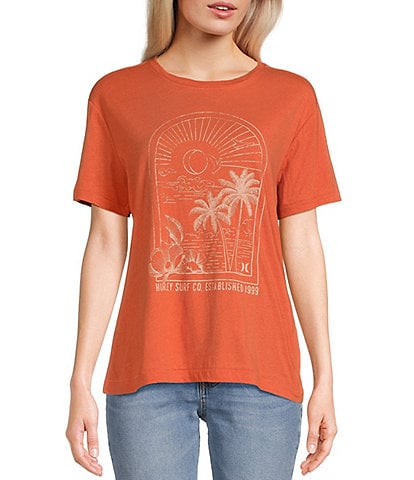 Hurley Relaxed Golden Afternoon Short Sleeve Girlfriend Graphic T-Shirt