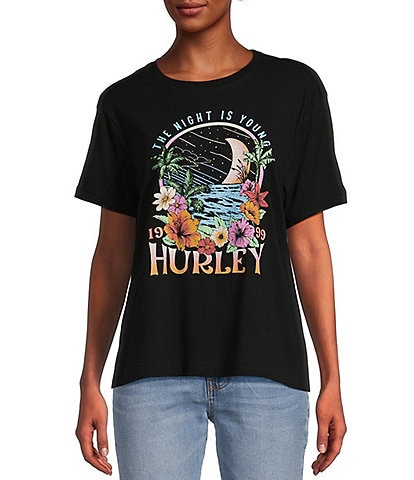 Hurley Relaxed The Night Is Young Girlfriend Graphic T-Shirt
