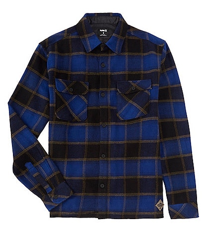 Hurley Santa Cruz Long-Sleeve Plaid Flannel Shirt