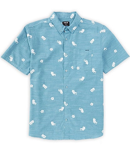 Hurley Short Sleeve One And Only Small Tropical Floral Print Woven Shirt