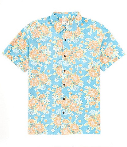 Hurley Short Sleeve Rincon Tropical Floral Printed Woven Shirt