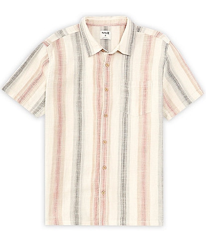 Hurley Short Sleeve Vertical Stripe Baja Rincon Woven Shirt