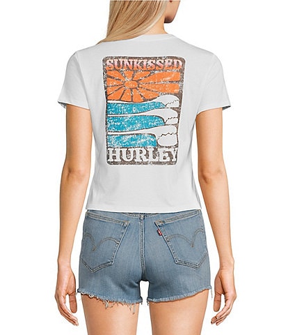 Hurley Sunkissed Short Sleeve Cropped Graphic T-Shirt