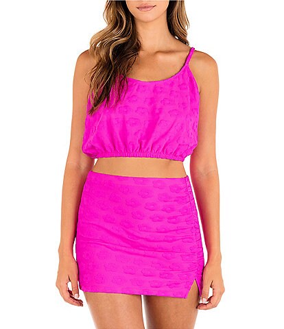 Hurley Terry Pop Crop Top Cover-Up & Mini Skirt Cover-Up