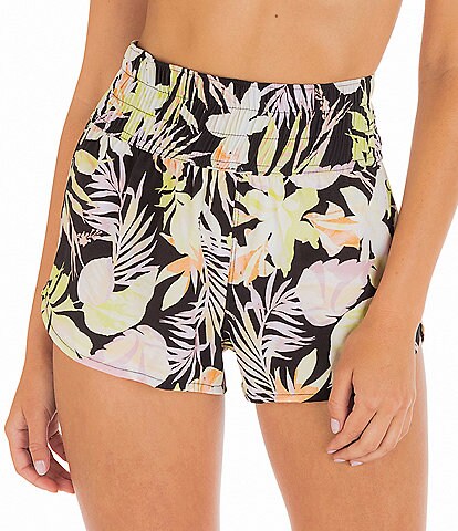 Hurley Tropic Wash Floral Print 2.5 High Waisted Boardshort