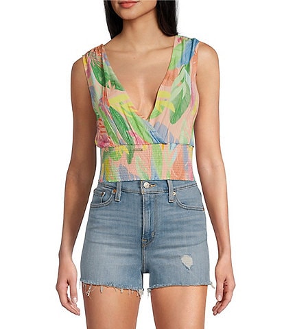 Hurley Tropical Paradise Printed Cropped Tank Top