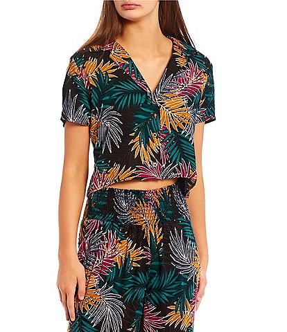 Tropical Palm M / Ladies Short Sleeve