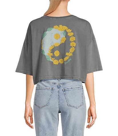 Hurley Yin Yang Short Sleeve Boyfriend Cropped Graphic T-Shirt