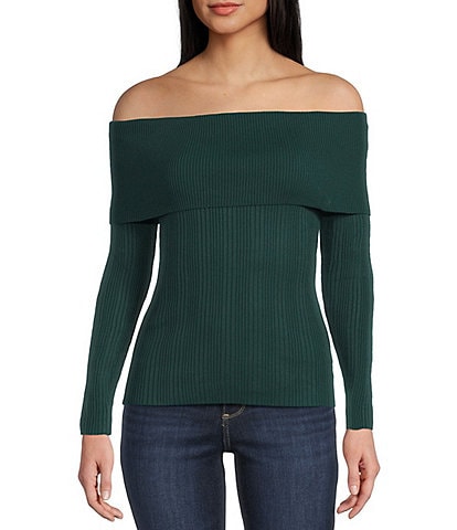 I.N. San Francisco Off-The-Shoulder Marilyn Long Sleeve Sweater
