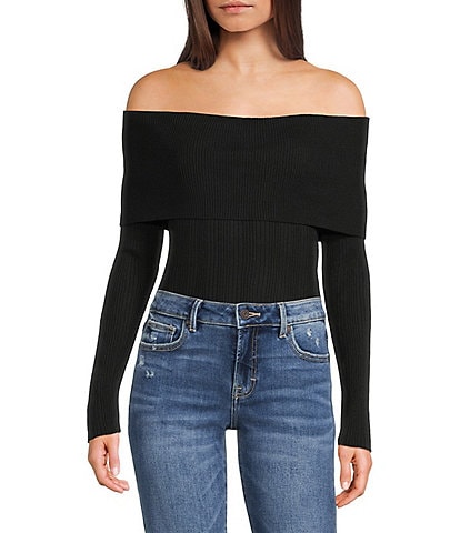 I.N. San Francisco Off-The-Shoulder Marilyn Long Sleeve Sweater